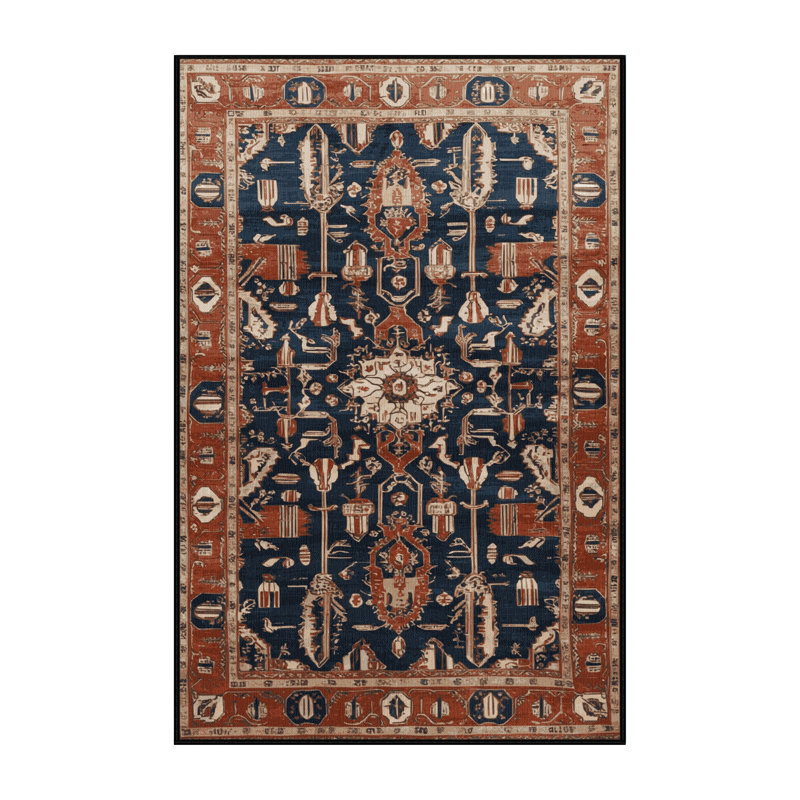 Tapis brun lavable à la machine, Rectangle 5 pi x 7 pi