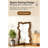 Retro Distressed Irregular-Edge Pine Frame High-Definition Full-Length Mirror-105937119