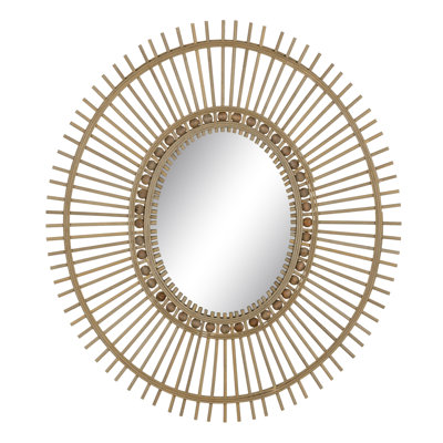 Alajia Rattan Oval Wall Mirror