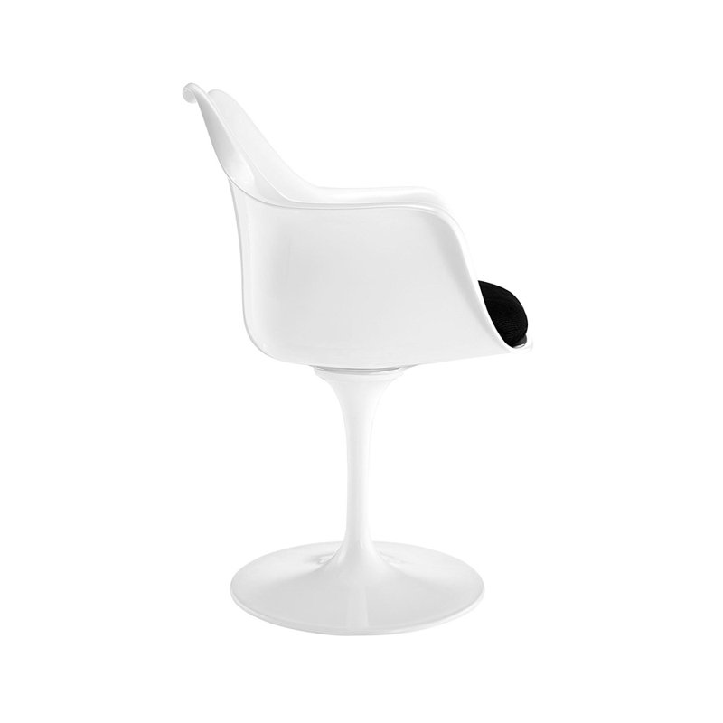 17.5'' H Fabric Upholstered Armchair, Black