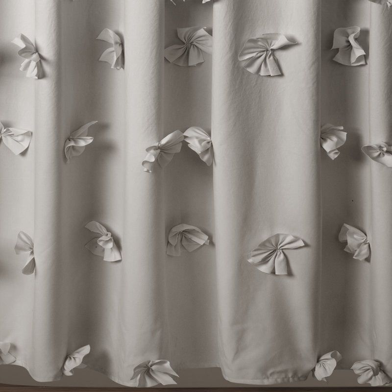 Rideau de douche simple de couleur unie Riley, gris