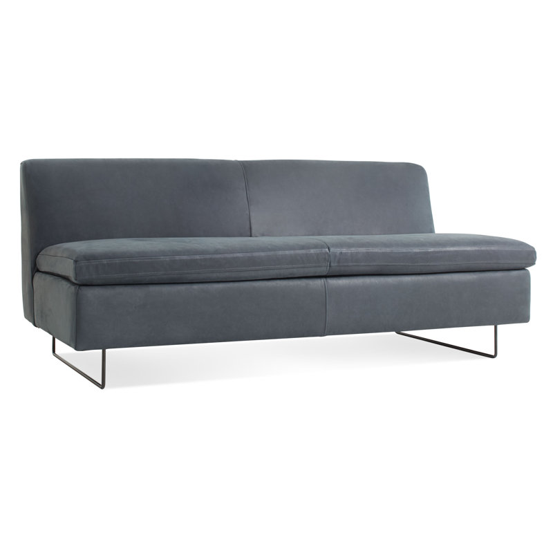 Bonnie And Clyde Sofa, Ink Genuine Leather
