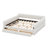 King Size Upholstered Platform Bed Frame With USB Ports & 2 Storage Drawers, Modern Lambswool Fabric Daybed Frame With Armrests-1087516926