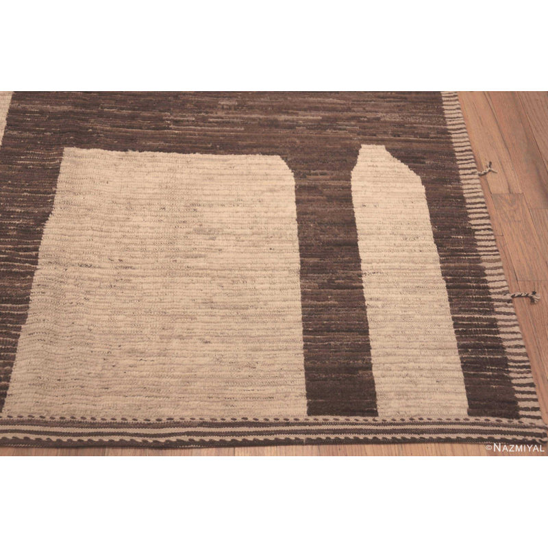 One-of-a-Kind Earthy Tones Modern Central Asian Area Rug