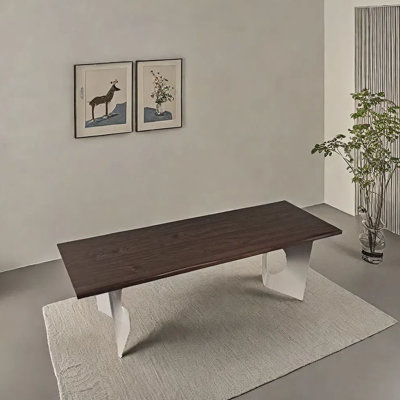 Modern simple solid wood rectangular dining table
