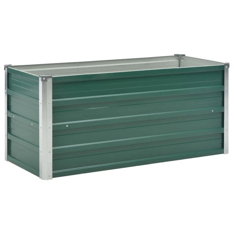 Metal Planter Box, Green, 45cm H x 160cm W x 40cm D