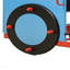 Lit simple, finition noire, bleu Tobi