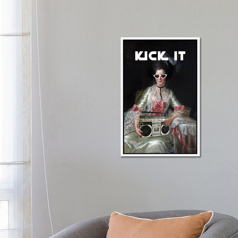 Kick It by Stellar Design Studio - Gallery-Wrapped Canvas Giclée on Canvas, White Framed, 66.04 cm H x 45.72 cm W
