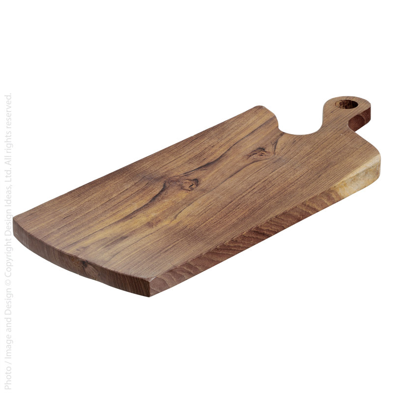 Plateau en bois de teck Deidamia Millwood Pines