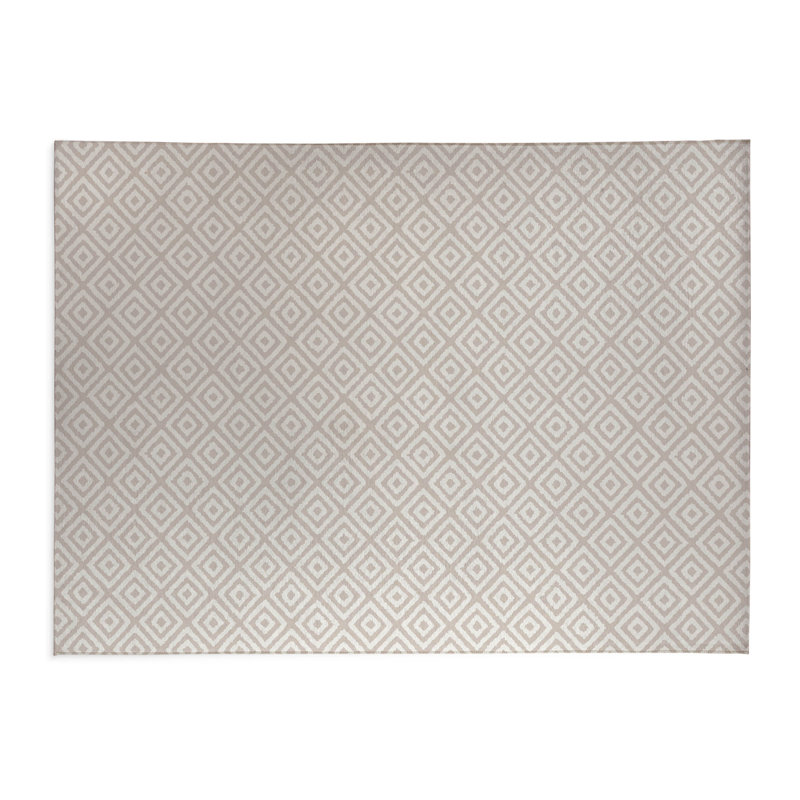 Ikat Grunge Indoor Doormat, 24" W x 36" L, Taupe