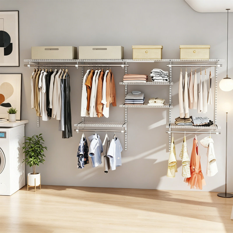 Adjustable Wall Mounted Clothes Rack