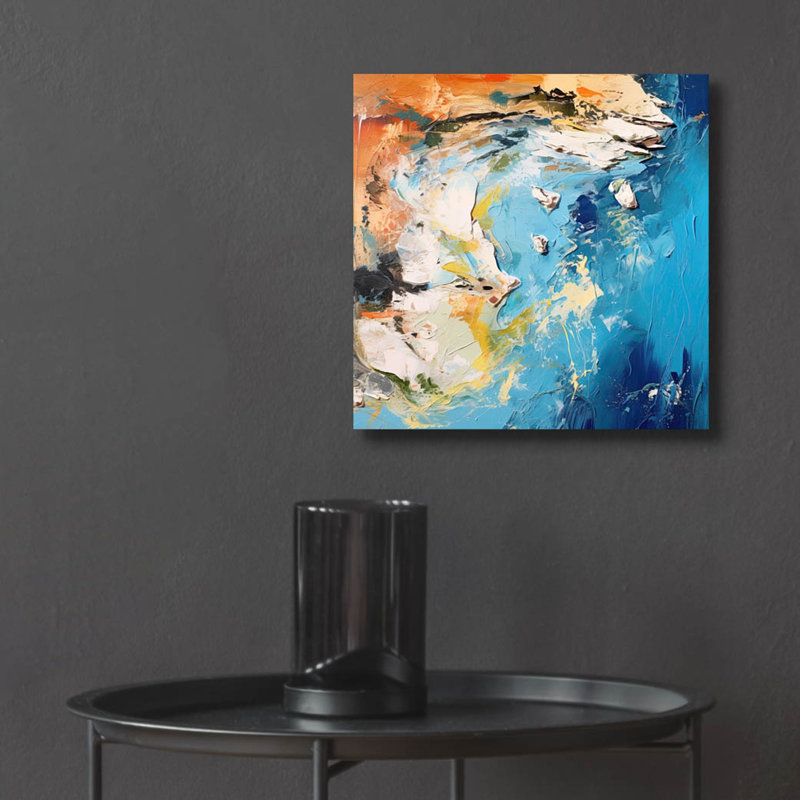 «Ocean Coastline 1 of 4» par Cameron Gray, art mural en verre acrylique, H 12 po x l 12 po x P 0,13 po