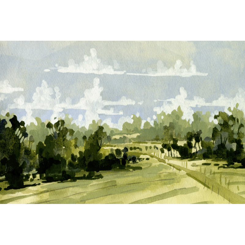 Green Gardens III by Emma Caroline - Wrapped Canvas Print, 30cm H x 46cm W x 3.8cm D