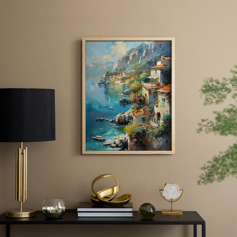 NAUTICAL Series DLXII, reproduction encadrée - bois massif, Naturel, H 15 po x l 12 po
