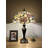 Haig Tiffany Style Table Lamp Magpie Bird Cherry Blossoms  LED Bulbs Included 16"W*16"D