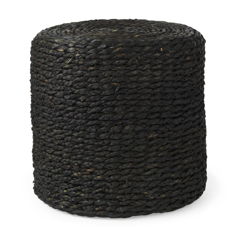 Repose-pieds rond 18 po en jacinthe d'eau noire