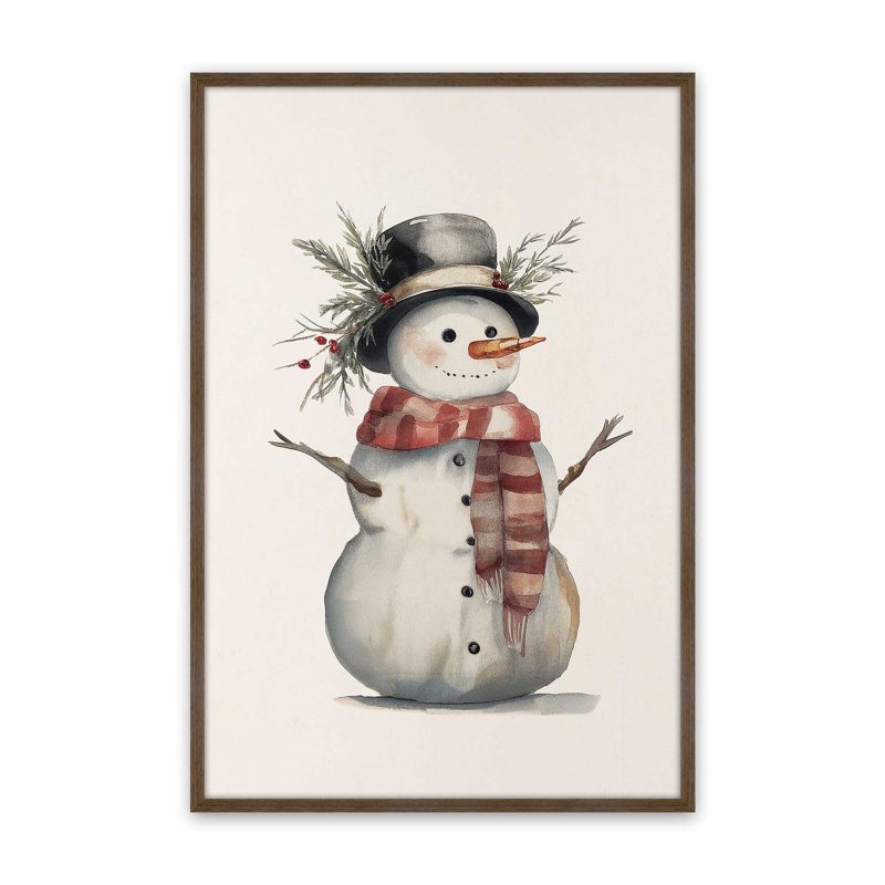«Jolly & Bright», reproduction d'art, 16 po x 20 po, Noyer