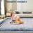 Large Washable Rugs Modern Border Rugs Soft Thin Low Pile Floor Carpet, Non Shedding & Non Slip, Indoor Foldable Printed Accent Mat for Open Floor-1128123678