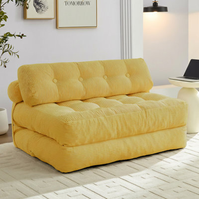 Canapé-lit pliant, fauteuil convertible avec oreiller et dossier, lit pliant portable, canapé de sol confortable, canapé relax pour salon/chambre d'étudiant/bureau/appartement, double