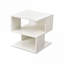Bibliothèque, rangement minimaliste polyvalent à 2 couches | Crème / blanc | Bois d'ingénierie
