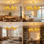 Lustre en rotin doré et naturel, luminaire suspendu réglable homologué UL-128940653