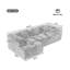 Canapé modulaire 2 pièces rembourré-532331882
