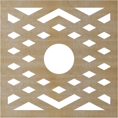 Médaillon de plafond à chevrons