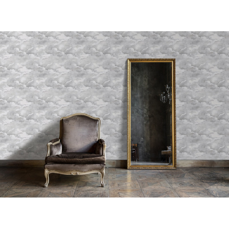 Ramilla 10m x 90cm Matte Paste the Wall Wallpaper Roll, Pale Grey