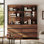 Bibliothèque Aadam moderne de 72 po de hauteur avec 3 tiroirs et tablettes ouvertes, bibliothèque avec bibliothèque et armoire de rangement, bibliothèque autoportante en bois pour le bureau personnel, le salon, 