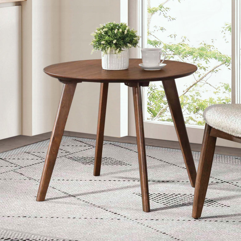 Fauteuil à oreilles de style Mid-Century avec table d'appoint, tissu bouclé et noyer