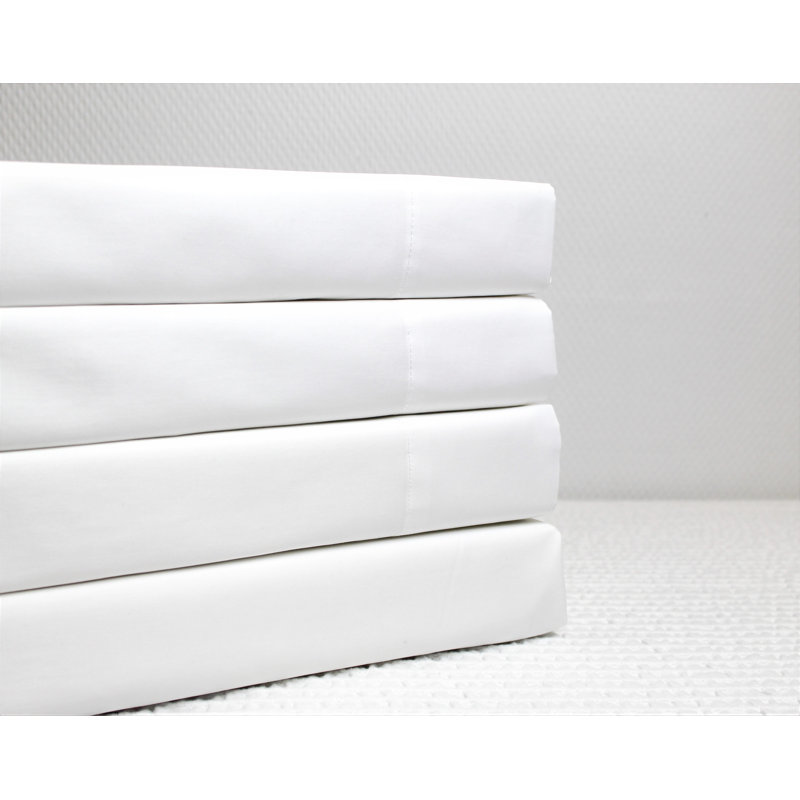 Ensemble de draps 100% satin de coton 300 fils Sevilla, Ensemble de draps pour grand lit avec 2 taies d'or