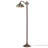 60"H Victoria Brown Candlestick Base With Stained Glass Dome Shade Floor
