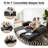 Boneless 4-in-1 Folding Convertible Sleeper Sofa Bed, Folding Floor Mattress Compression Couch-2023991288