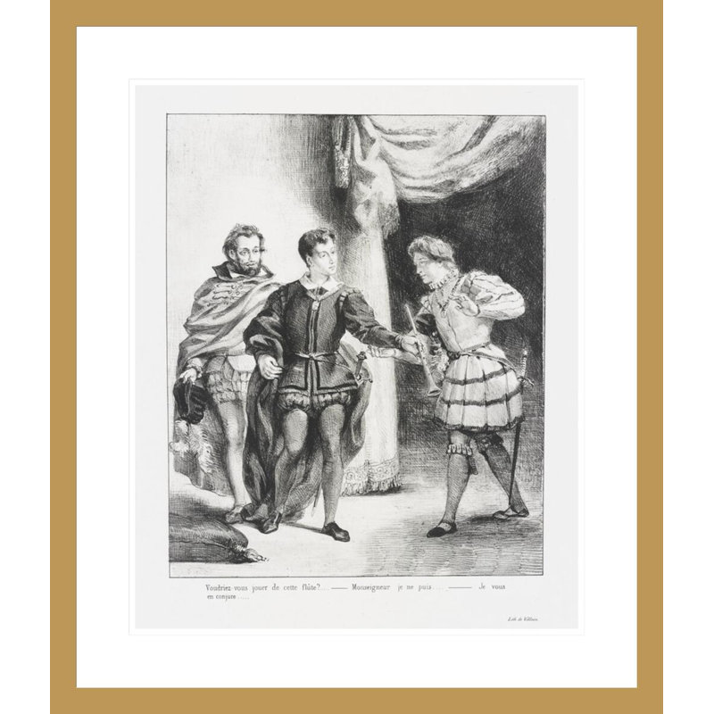 Hamlet et Guildenstern (Act III. Sc. II) (Hamlet et Guildenstern) de Shakespeare's Hamlet par Eugène Delacroix