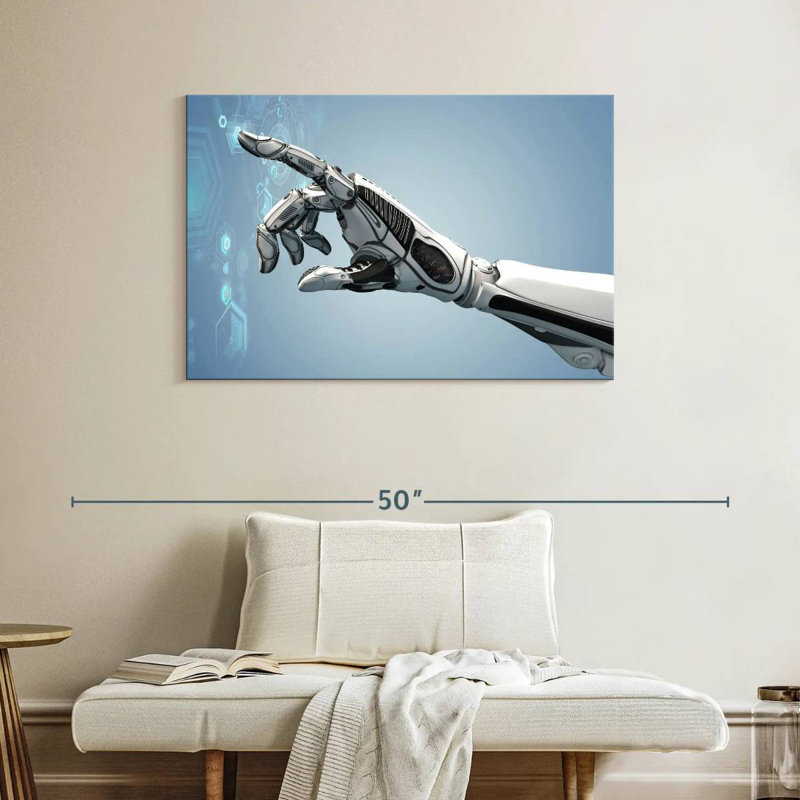 Kelan Futuristic Robot Arm, 26" H x 39" W