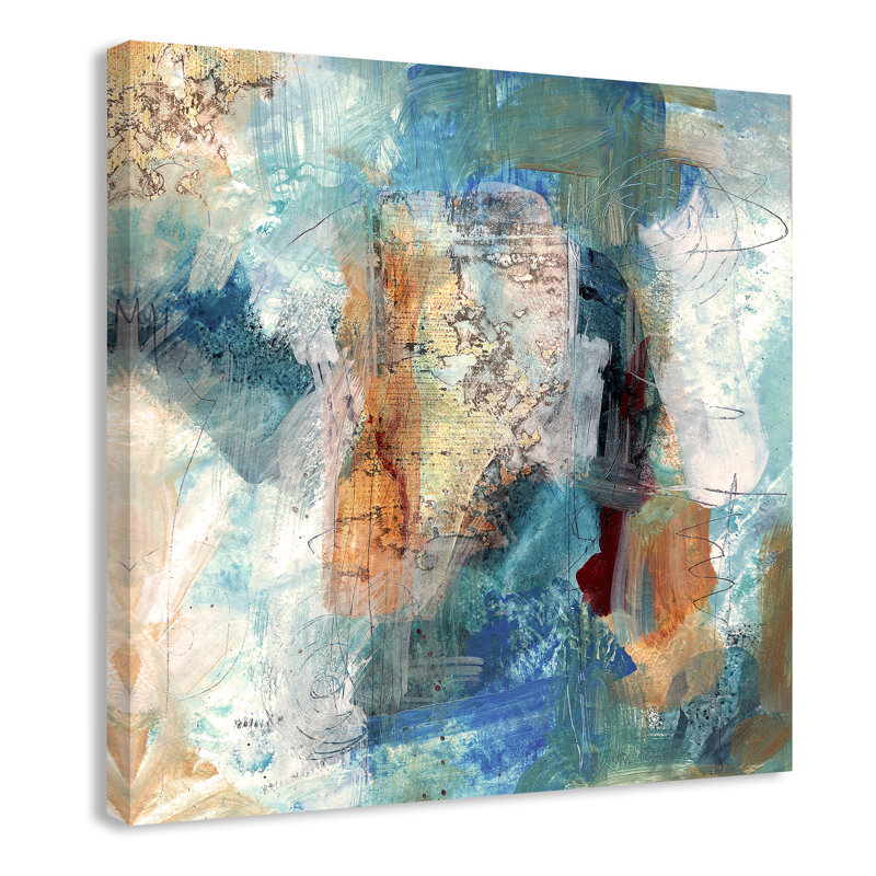 Painterly Elements I - Peinture, H 40 po x l 40 po x P 1,375 po, Toile tendue