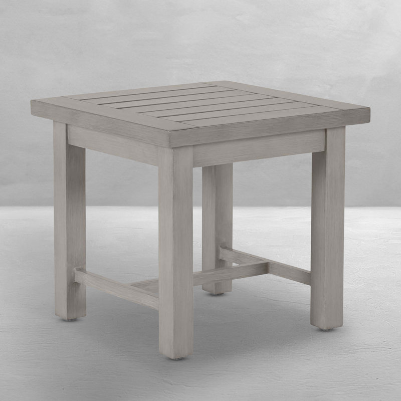 Club Aluminum Outdoor Side Table, Oyster