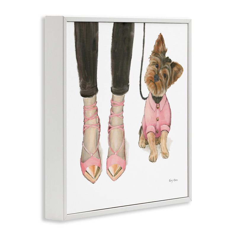 «Glam Dog Walk Heels» par Emily Adams, impression d'art graphique, H 12 po x l 12 po