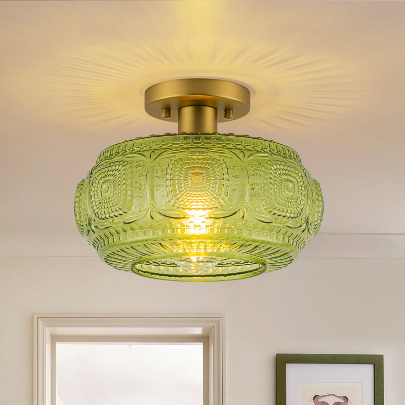 Glass Semi Flush Mount