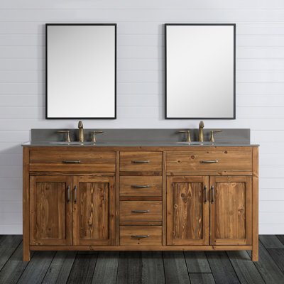 Base de meuble-lavabo 72 po Burtondale seulement en noyer