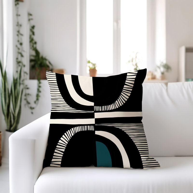 Jeté carré / extérieur en polyester Chamu, 16 po x 16 po, Émeraude