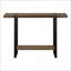 Table basse Industrial-Farmhouse rectangulaire avec finition aspect bois brun