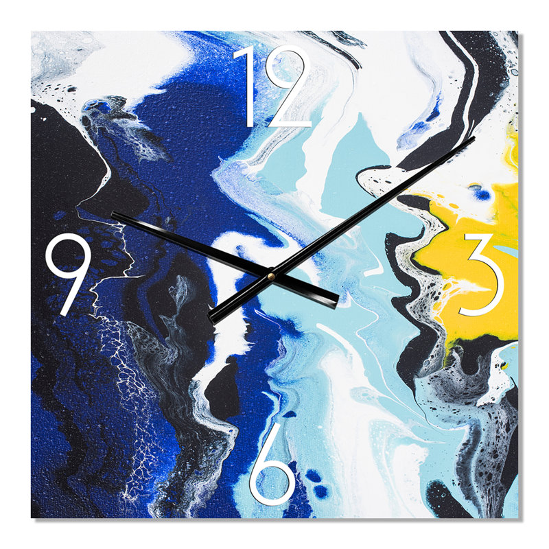 Horloge murale abstraite et vagues, Très grand