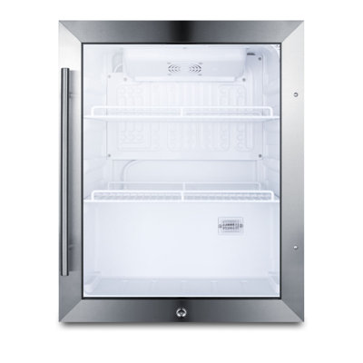 Summit Appliance 18.88'' W Freestanding 72 Cans (12 oz.) 2.1 Cubic Feet Beverage Cooler with Reversible Glass Door