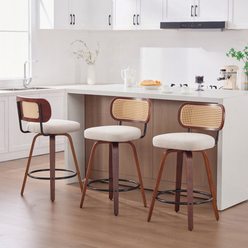 Ensemble de tabourets de bar 26 po, Beige