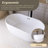 59'' Acrylic Freestanding Soaking Bathtub In Glossy White