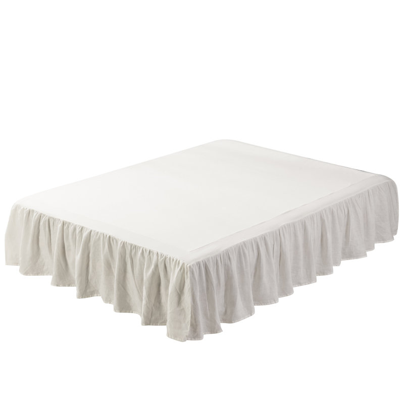 16" bed skirt, Blanc, Double