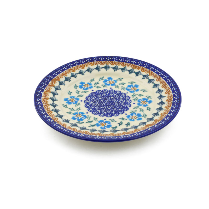 Assiette d’apéritif de poterie polonaise 8 po