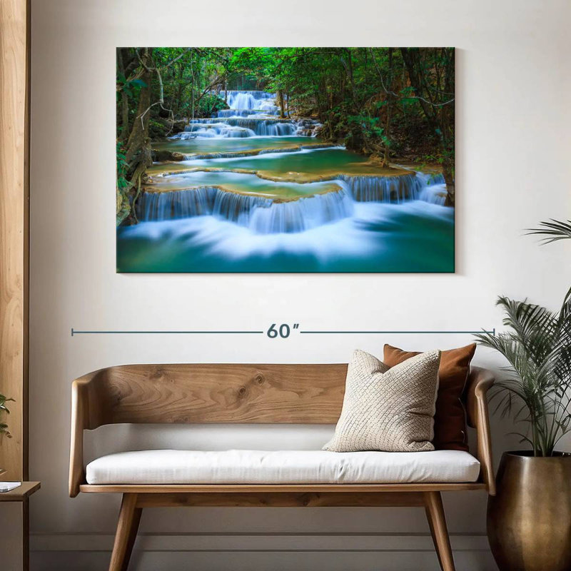 La cascade d'Erawan de Kerrick Kanchanaburi, H 32 po x l 48 po