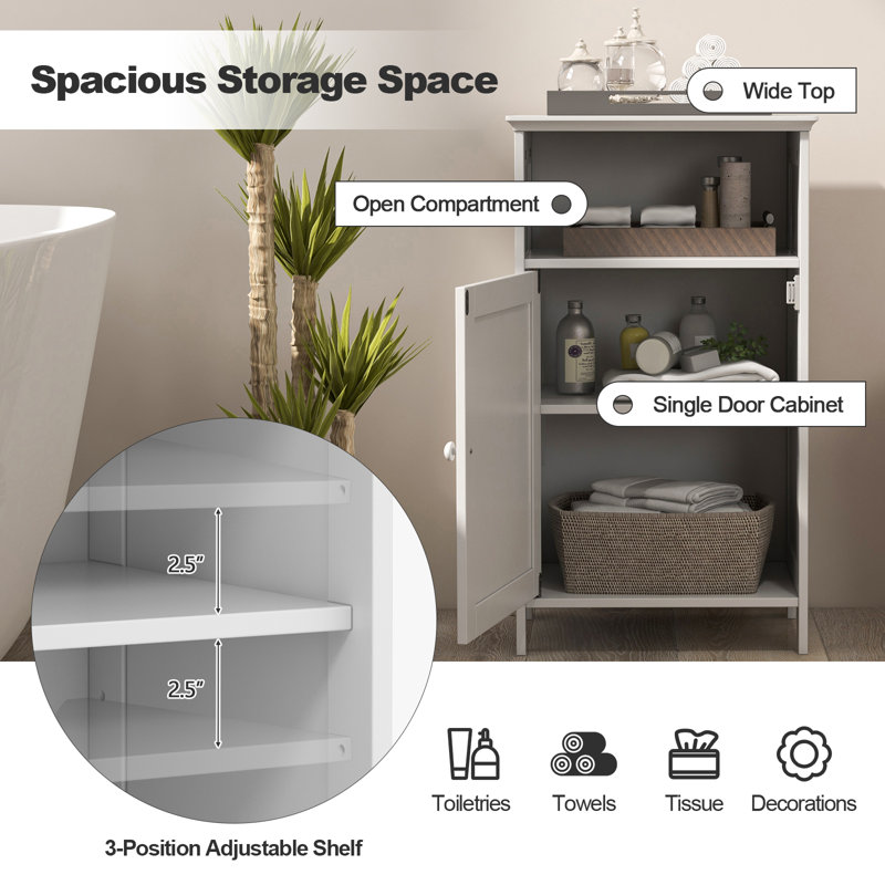 Bortolo Freestanding Bathroom Cabinet, White